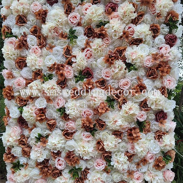 fabric rolling up curtain flower wall