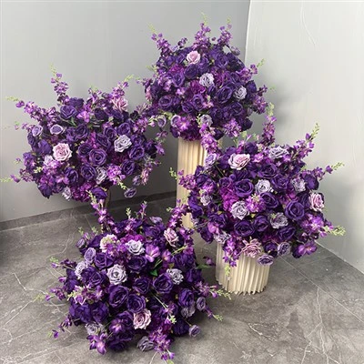 Centerpieces Pernikahan Bunga Ungu